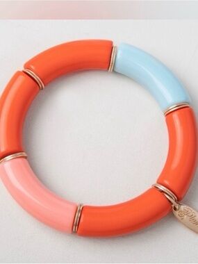Plunder Design Gigi Enamel Color block Stretch Bracelet